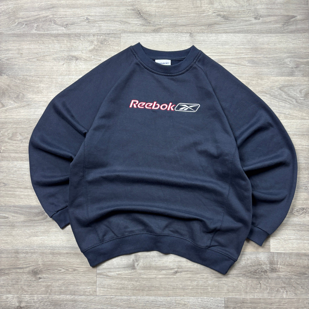 Vintage Reebok Navy Sweatshirt (XS)