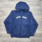 Vintage Reebok Navy Zip-Up Hoodie (XS)