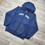 Vintage Reebok Navy Zip-Up Hoodie (XS)