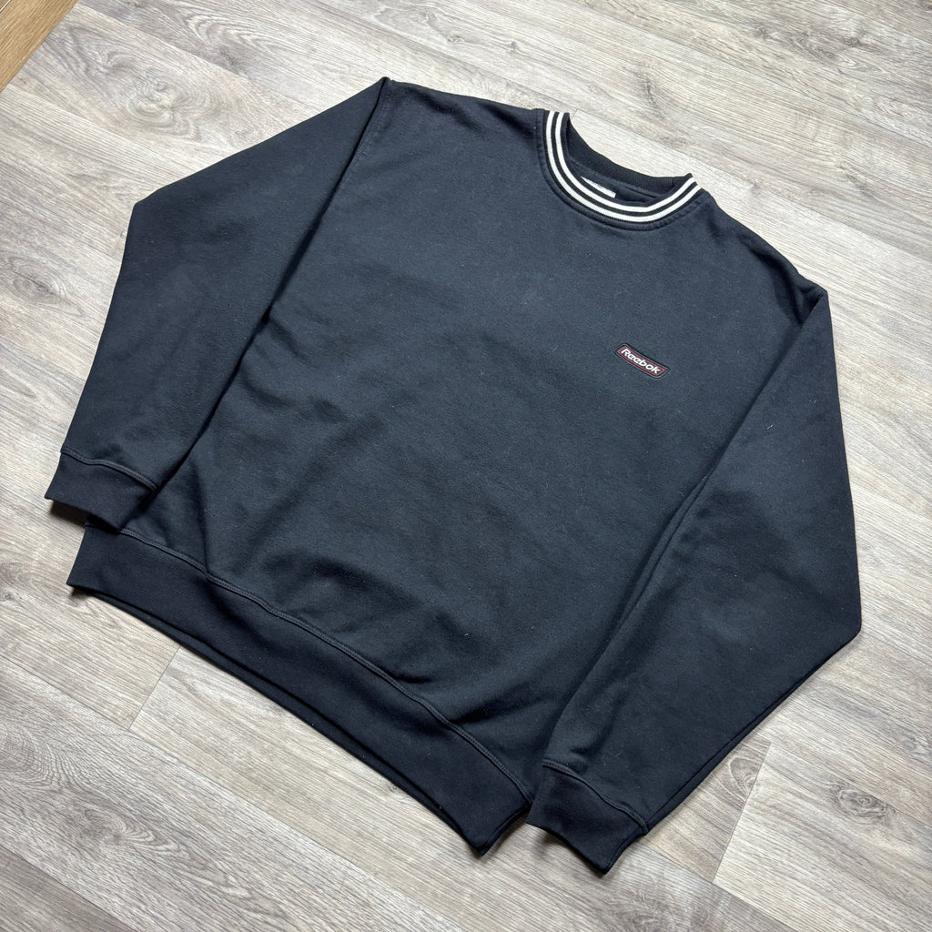 Vintage Reebok Black Sweatshirt (XS)