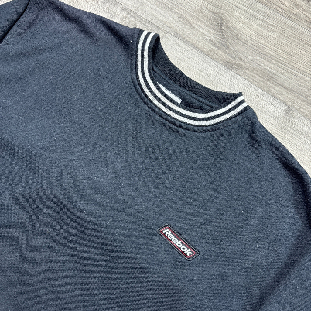 Vintage Reebok Black Sweatshirt (XS)