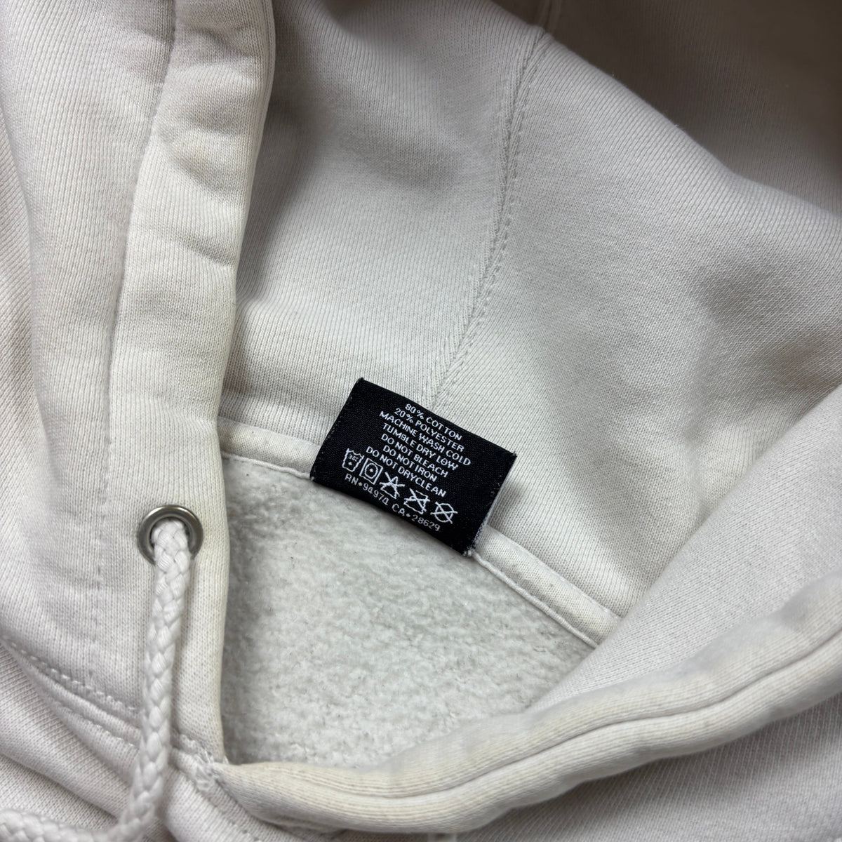 Stussy Cream Hoodie 'Flame 8 Ball' (M)