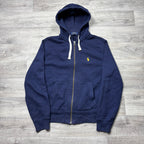 Polo Ralph Lauren Navy Zip-Up Hoodie (XS)