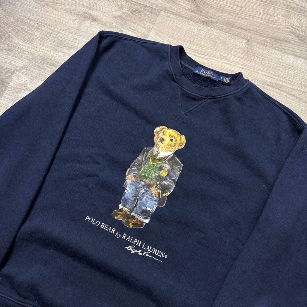 Polo Ralph Lauren Navy Sweatshirt 'Bear' (M)