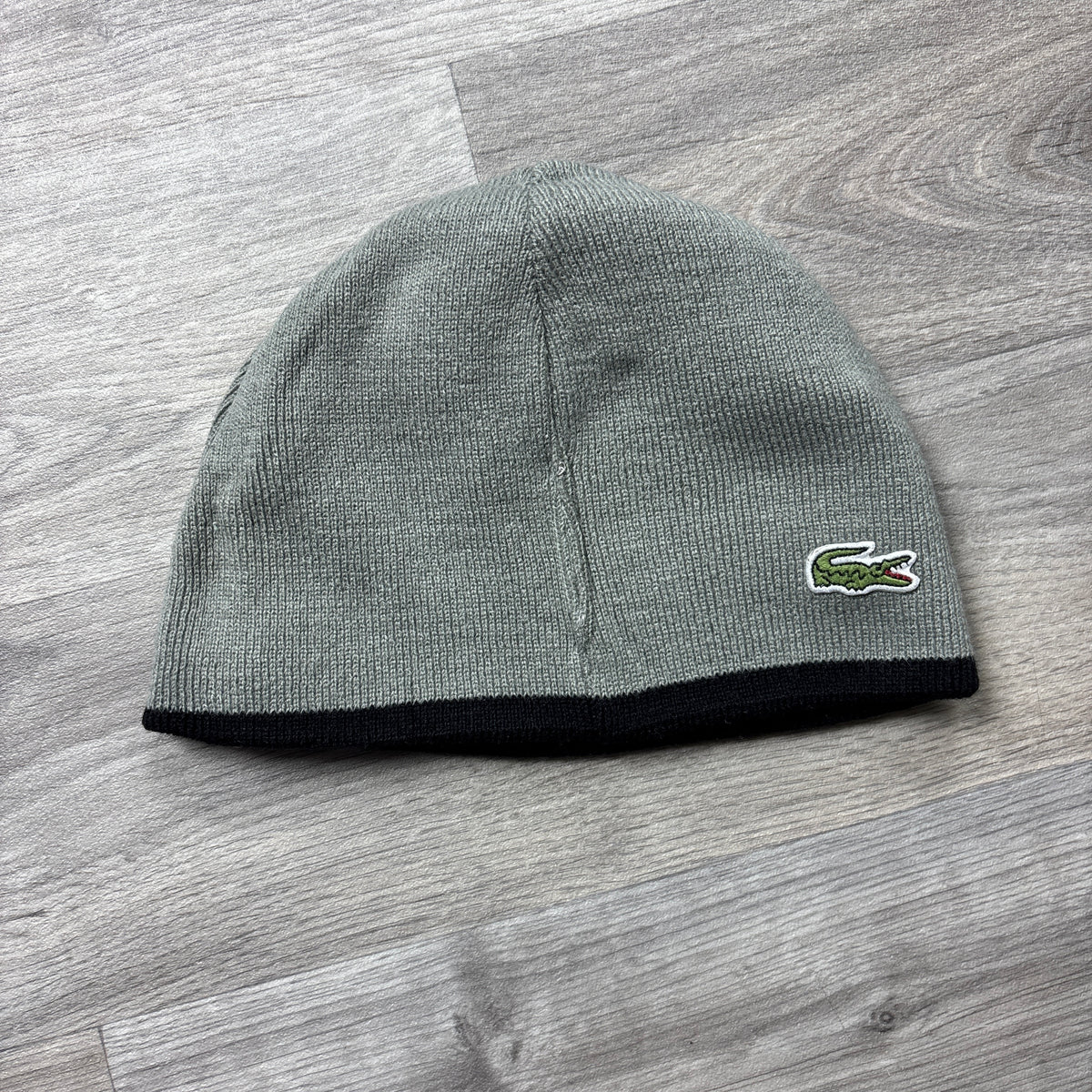 Lacoste Reversible Black/Grey Beanie
