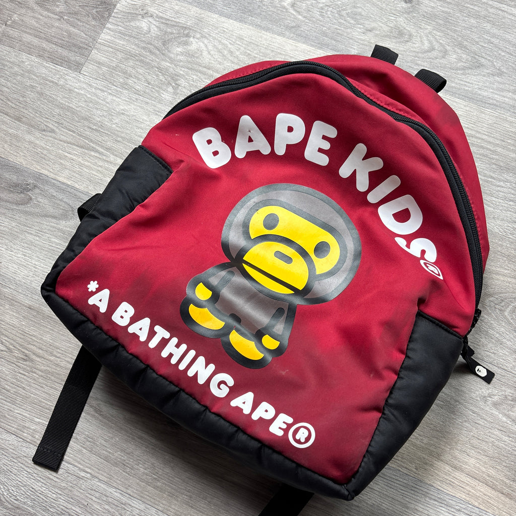 BAPE Backpack Baby Milo Red and Black