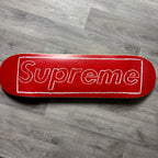 Supreme KAWS Chalk Logo Skateboard Deck (Red)