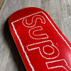 Supreme KAWS Chalk Logo Skateboard Deck (Red)