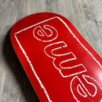 Supreme KAWS Chalk Logo Skateboard Deck (Red)