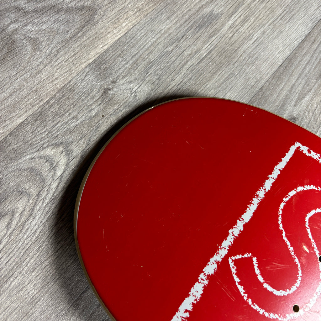 Supreme KAWS Chalk Logo Skateboard Deck (Red)
