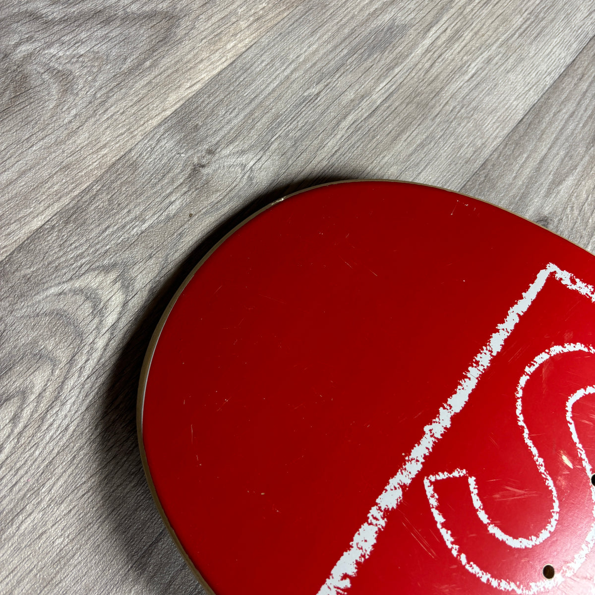 Supreme KAWS Chalk Logo Skateboard Deck (Red)