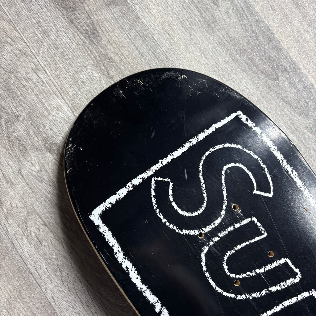 Supreme KAWS Chalk Logo Skateboard Deck (Black)