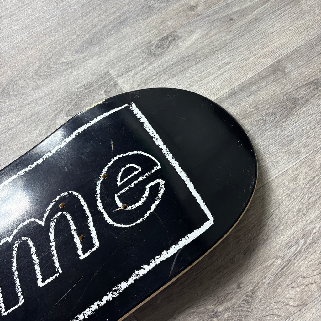 Supreme KAWS Chalk Logo Skateboard Deck (Black)