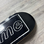Supreme KAWS Chalk Logo Skateboard Deck (Black)