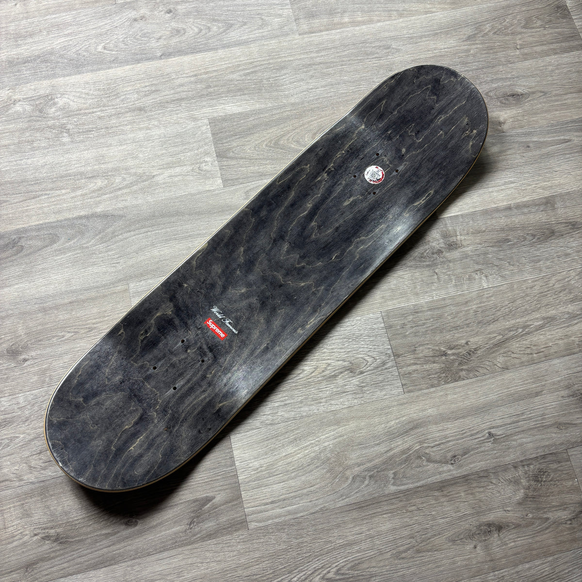 Supreme KAWS Chalk Logo Skateboard Deck (Black)