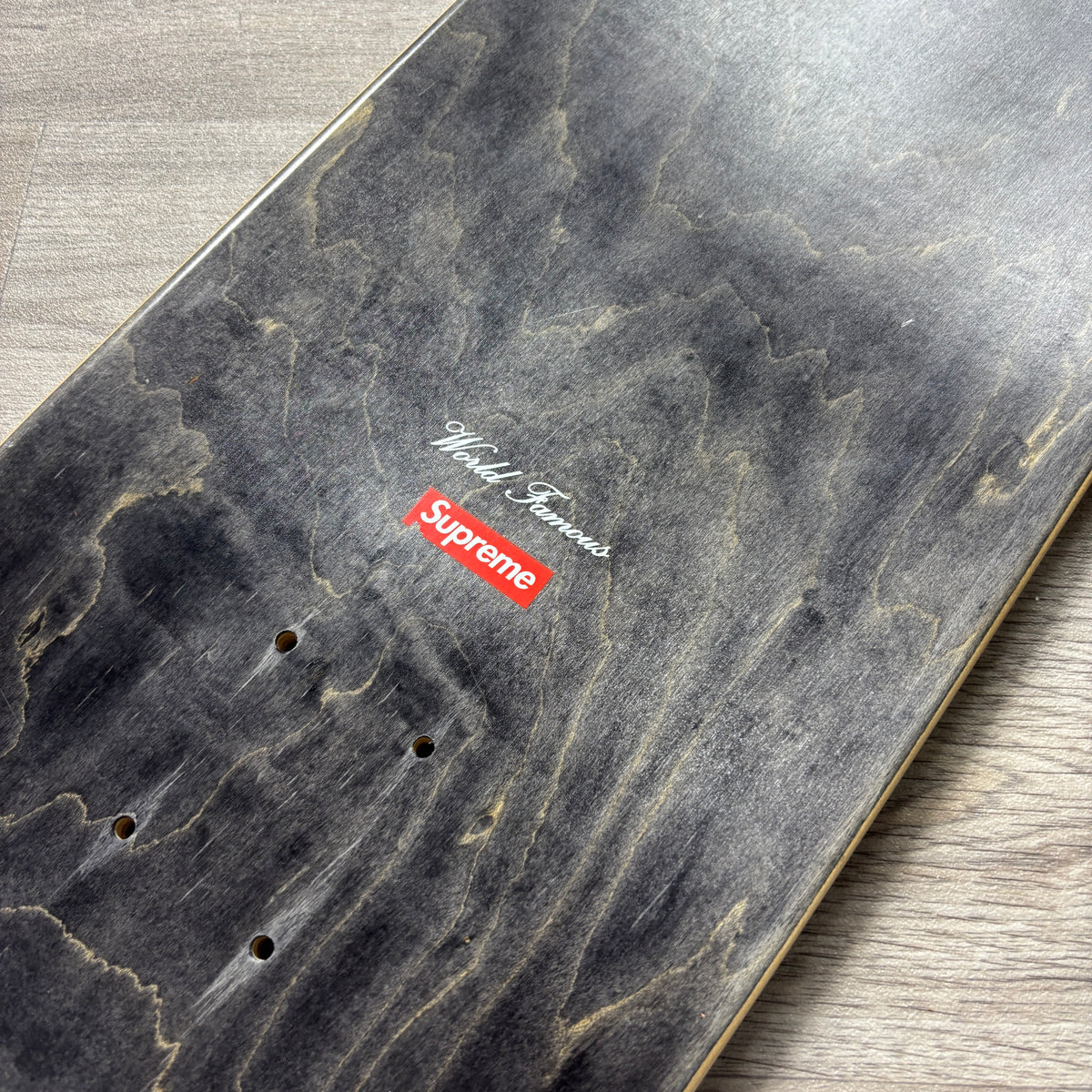 Supreme KAWS Chalk Logo Skateboard Deck (Black)