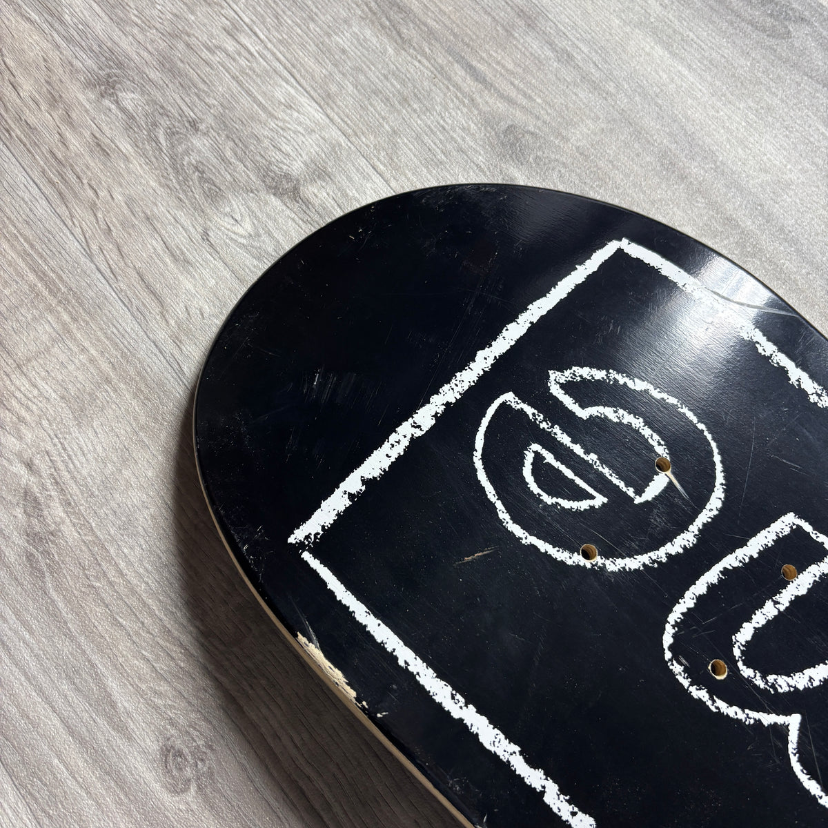 Supreme KAWS Chalk Logo Skateboard Deck (Black)