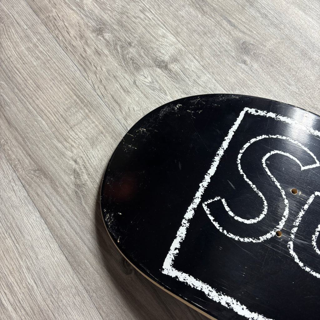 Supreme KAWS Chalk Logo Skateboard Deck (Black)