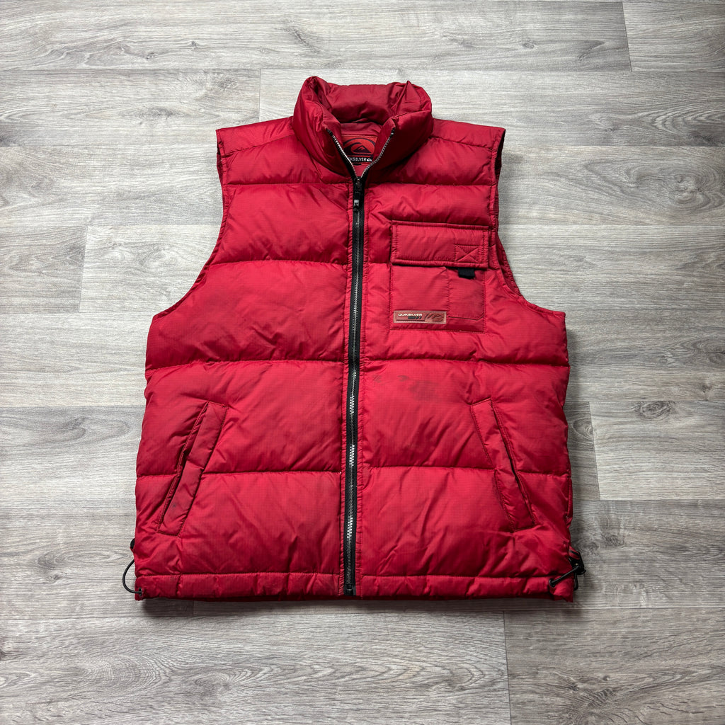 Vintage Quiksilver Red Gilet (S)