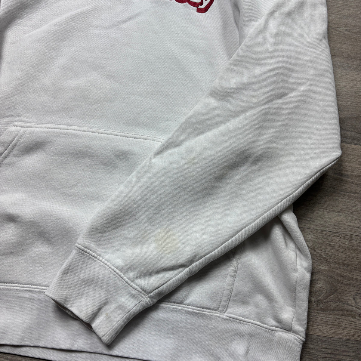 Stussy White Hoodie '3 Stars ' (M)