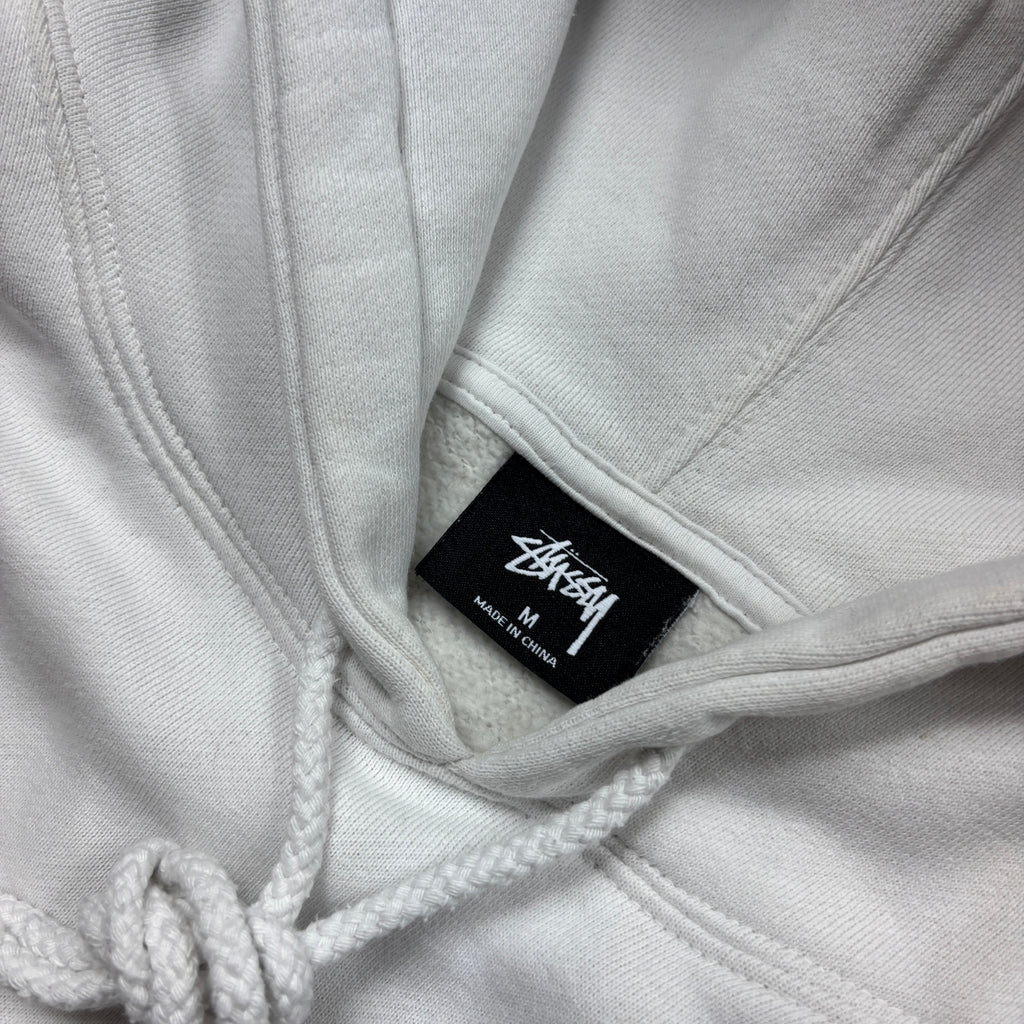 Stussy White Hoodie '3 Stars ' (M)