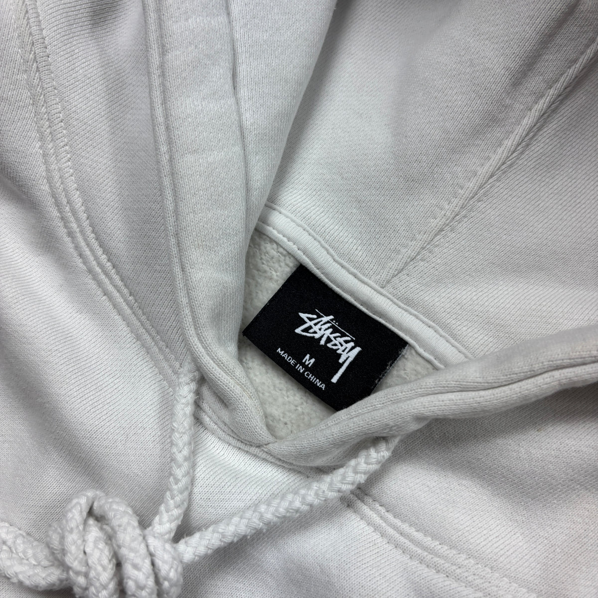 Stussy White Hoodie '3 Stars ' (M)