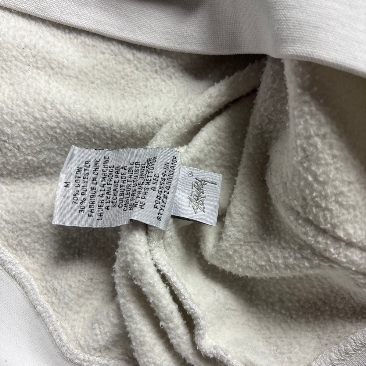 Stussy White Hoodie '3 Stars ' (M)
