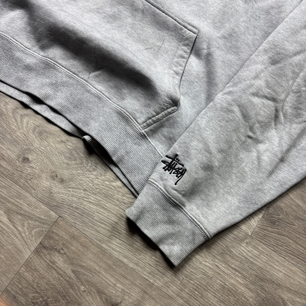 Stussy Grey Hoodie 'Man 8 Ball' (M)