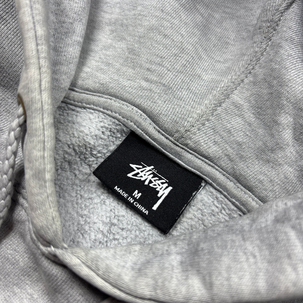 Stussy Grey Hoodie 'Man 8 Ball' (M)