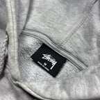 Stussy Grey Hoodie 'Man 8 Ball' (M)