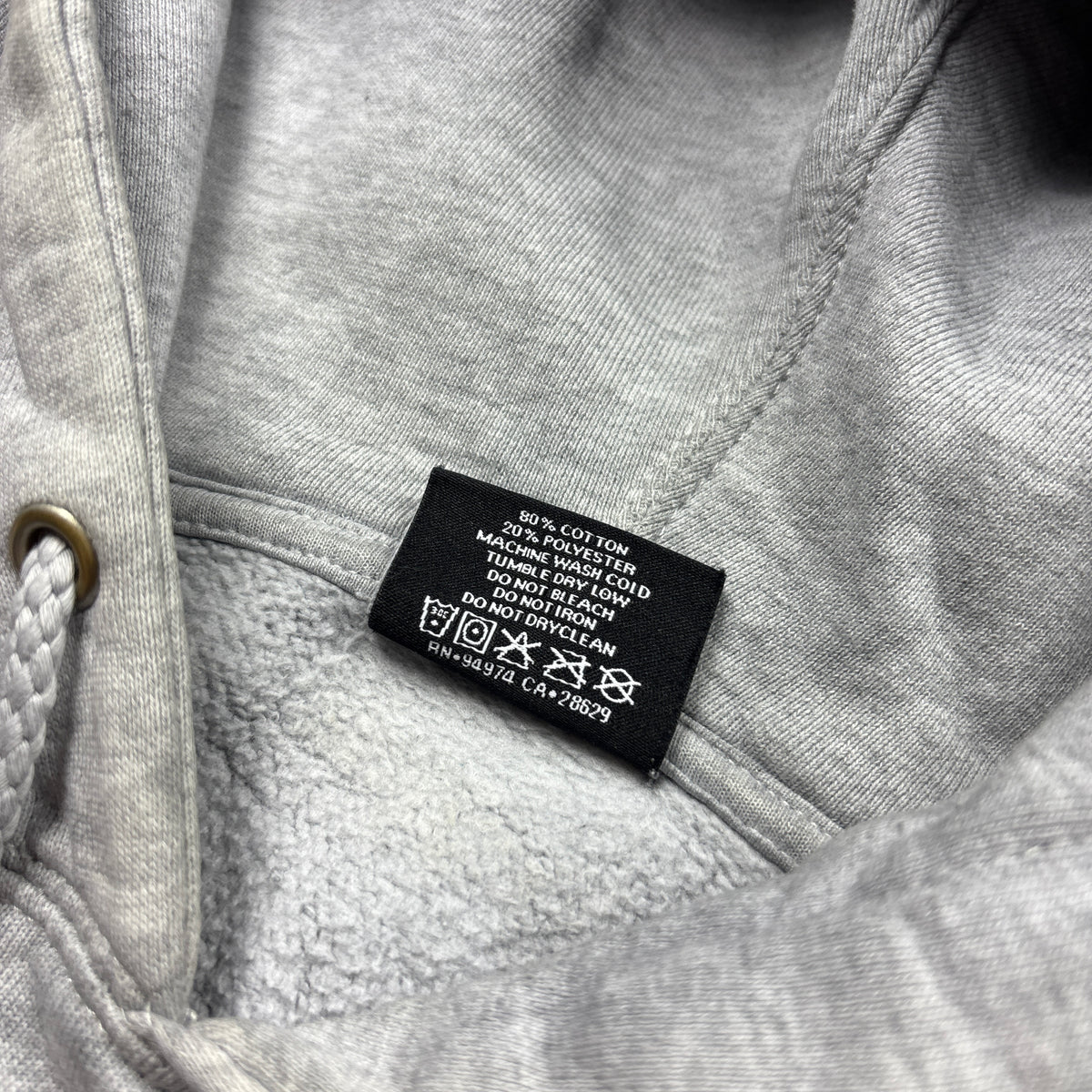 Stussy Grey Hoodie 'Man 8 Ball' (M)
