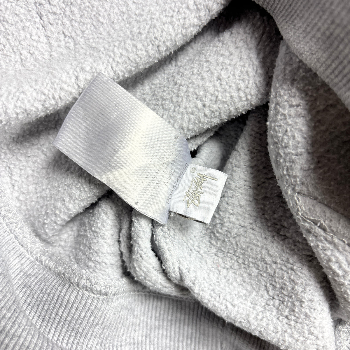 Stussy Grey Hoodie 'Man 8 Ball' (M)