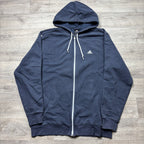 Vintage Adidas Navy Zip-Up Hoodie (L)