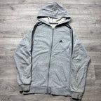 Vintage Adidas Grey Zip-Up Hoodie (S)