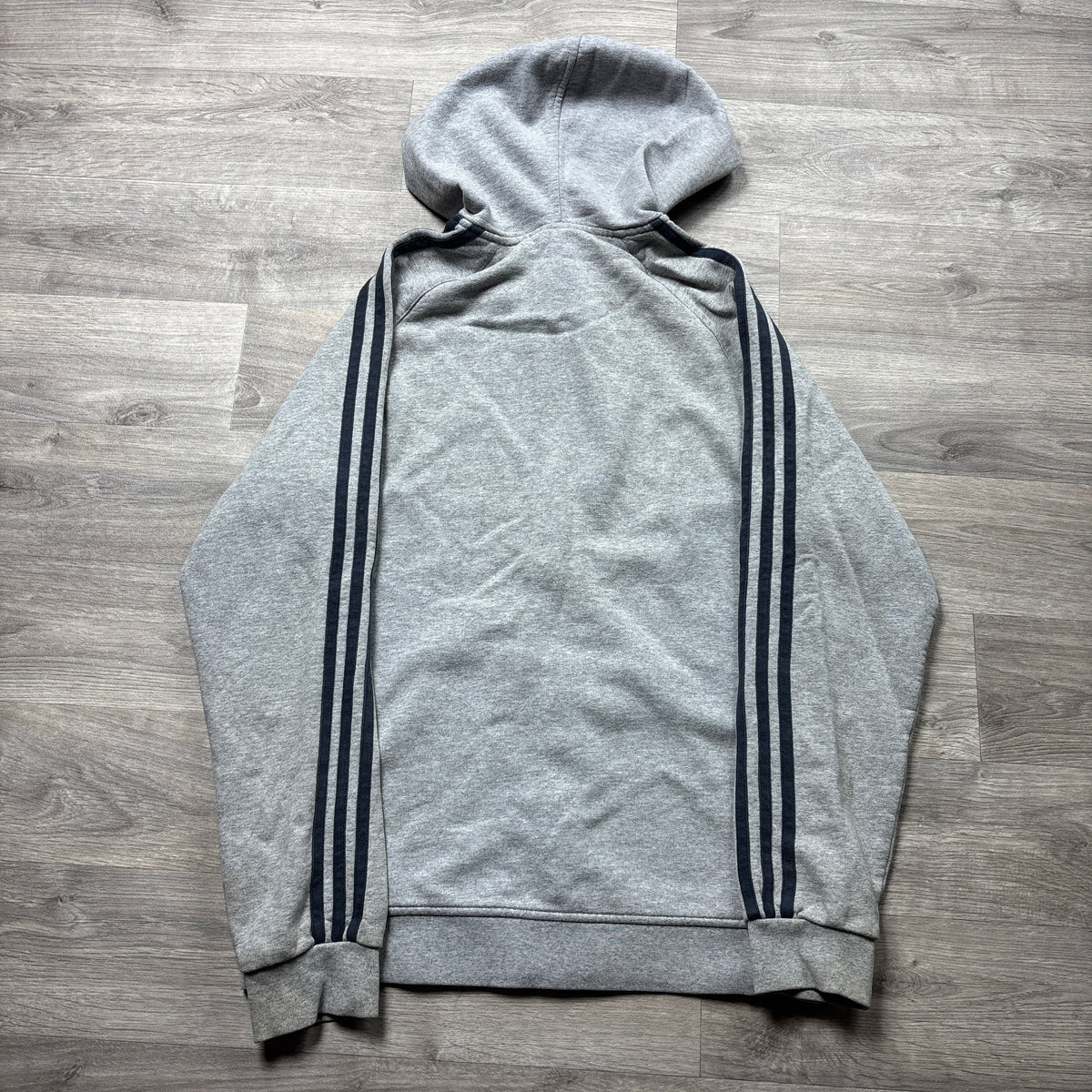 Vintage Adidas Grey Zip-Up Hoodie (S)