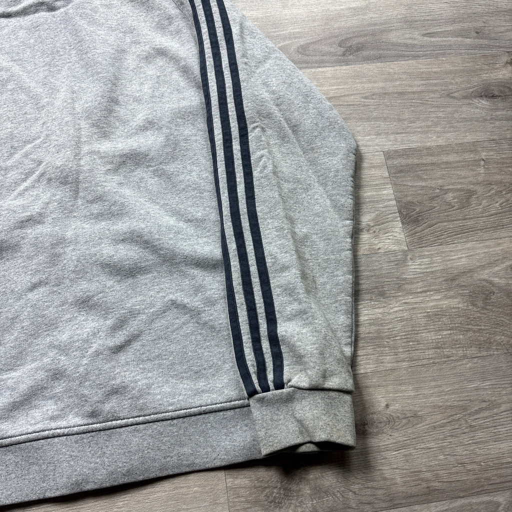 Vintage Adidas Grey Zip-Up Hoodie (S)