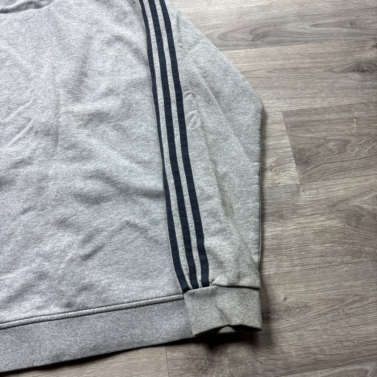Vintage Adidas Grey Zip-Up Hoodie (S)
