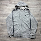Vintage Adidas Grey Zip-Up Hoodie (S)