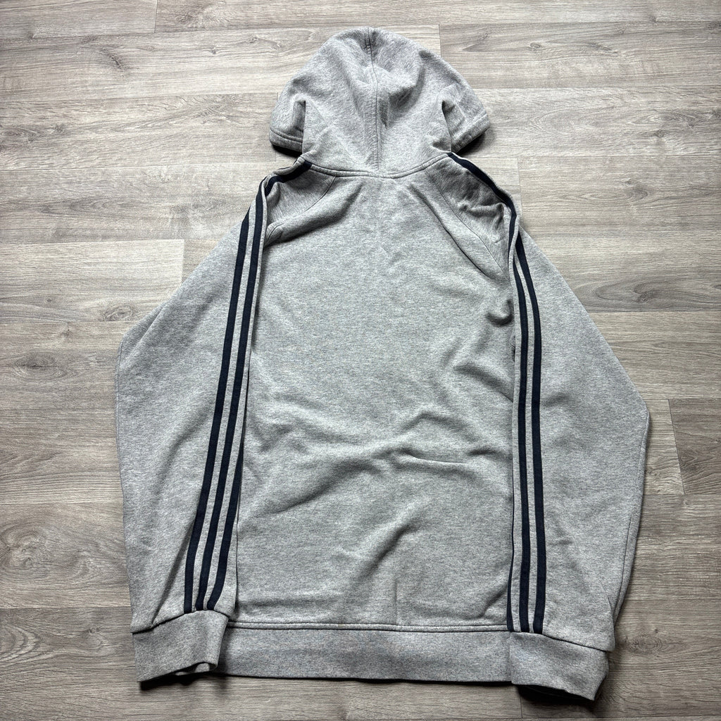 Vintage Adidas Grey Zip-Up Hoodie (S)