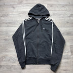 Vintage Adidas Essential Black Zip-Up Hoodie (S)