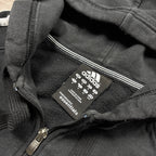 Vintage Adidas Essential Black Zip-Up Hoodie (S)