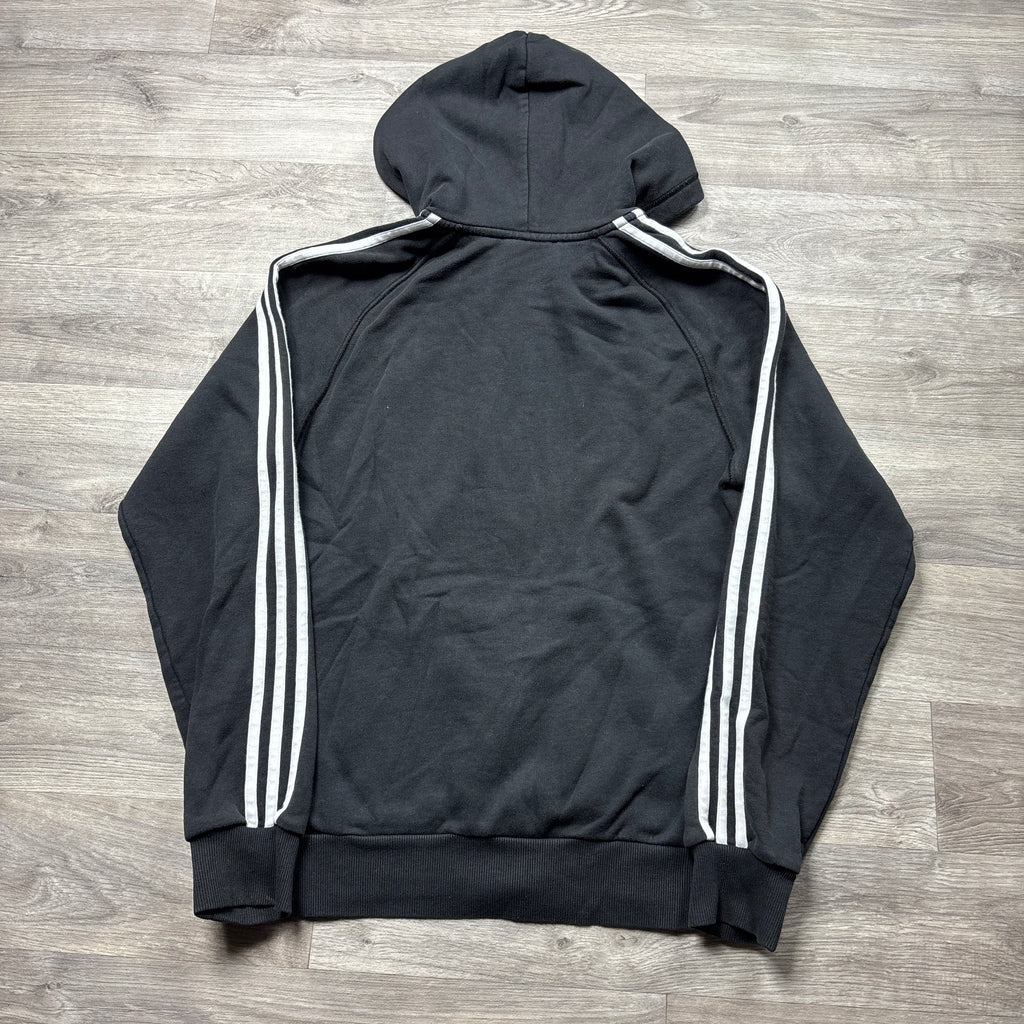 Vintage Adidas Essential Black Zip-Up Hoodie (S)