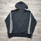 Vintage Adidas Essential Black Zip-Up Hoodie (S)