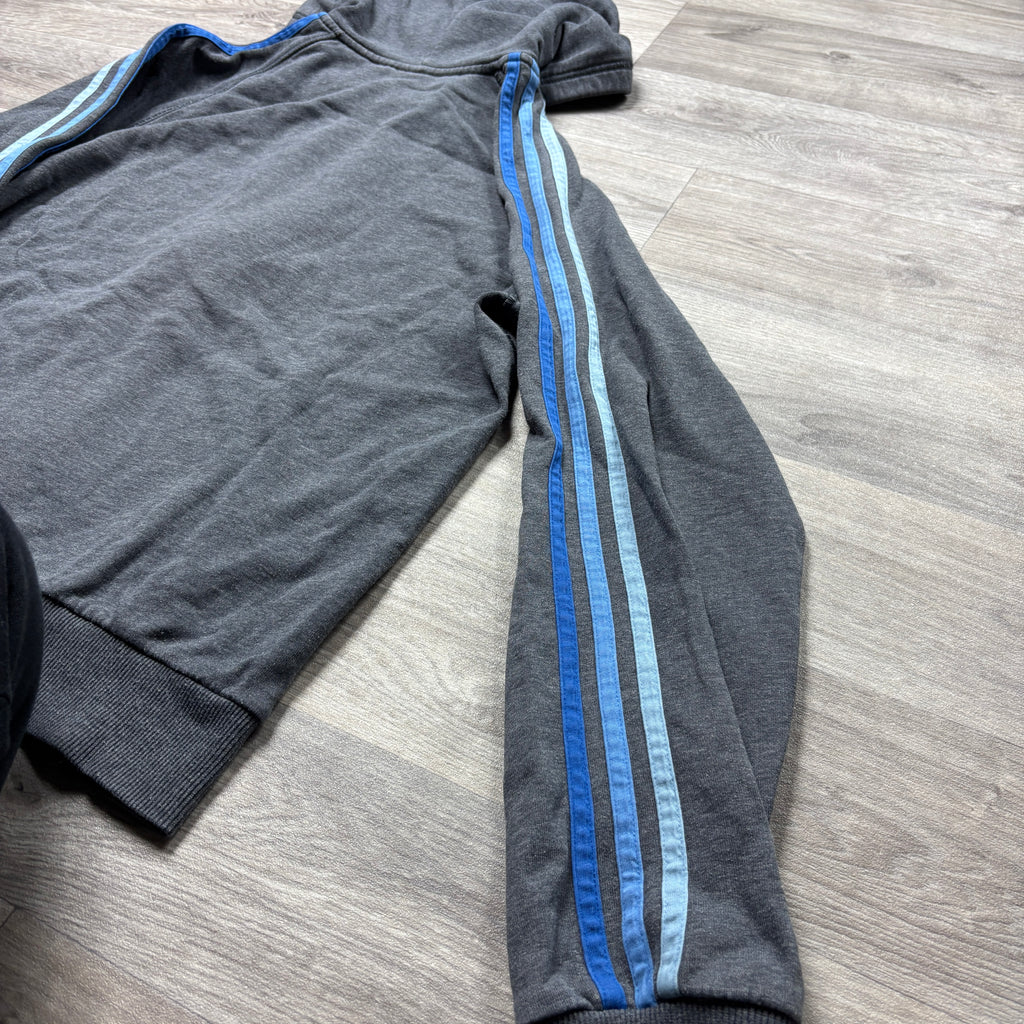 Vintage Adidas Essential Grey Zip-Up Hoodie (S)