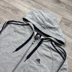 Vintage Adidas Essential Grey Zip-Up Hoodie (M)
