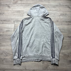 Vintage Adidas Essential Grey Zip-Up Hoodie (M)