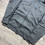 Vintage Adidas Essential Grey Zip-Up Hoodie (M)