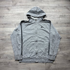 Vintage Adidas Essential Grey Zip-Up Hoodie (M)