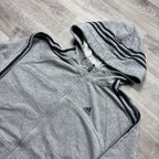Vintage Adidas Essential Grey Zip-Up Hoodie (M)