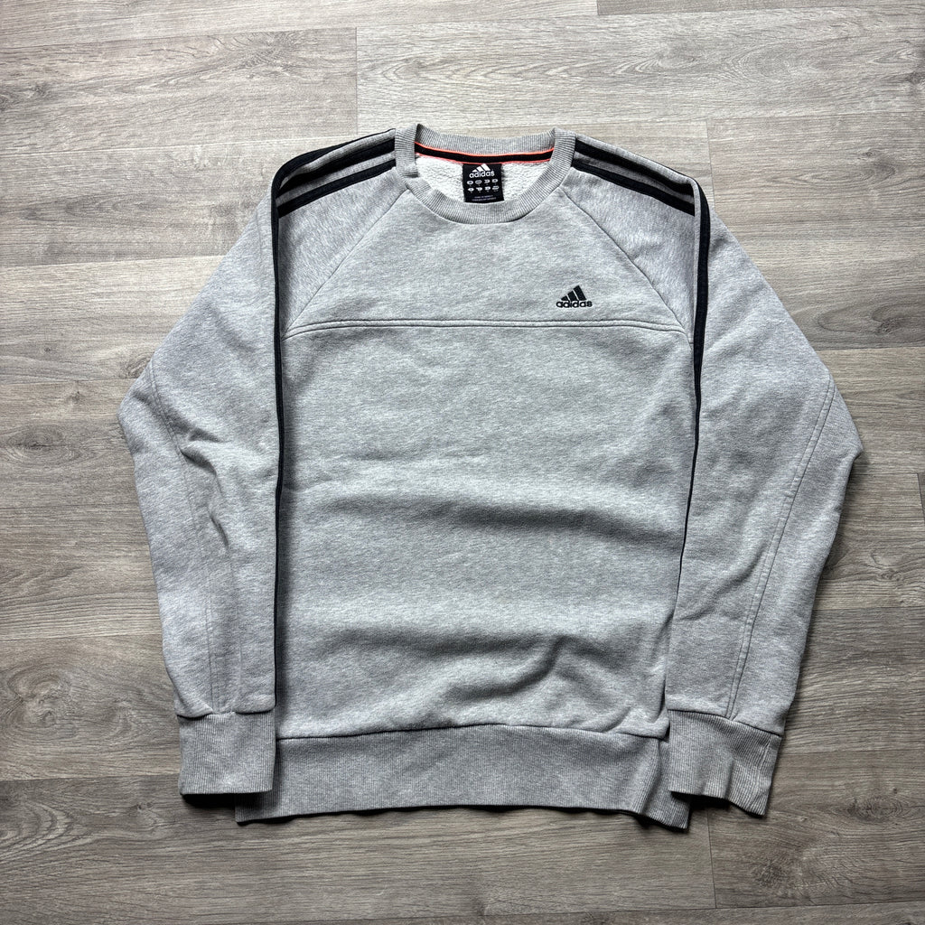 Vintage Adidas Essentials Grey Sweatshirt (S)